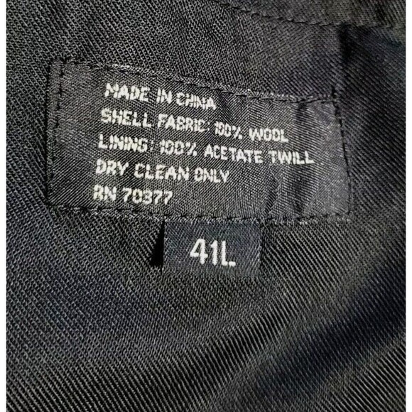 J.Riggings VTG Mens 41W 39In Unhemmed New Navy Pleated Dress Pants Wool Textired - Picture 7 of 10